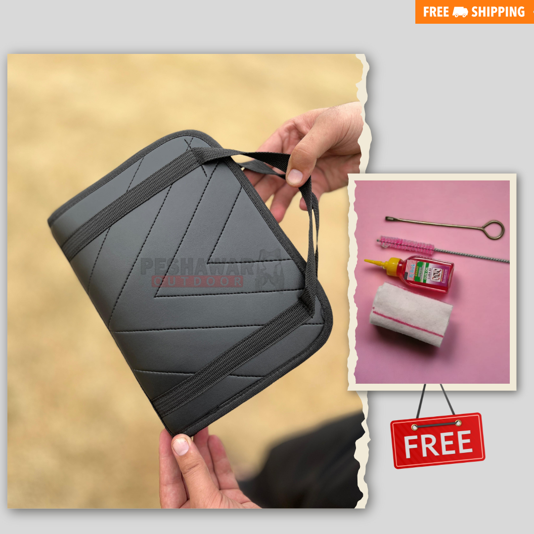 PU Leather Universal Pistl Bag + Free Cleaning kit