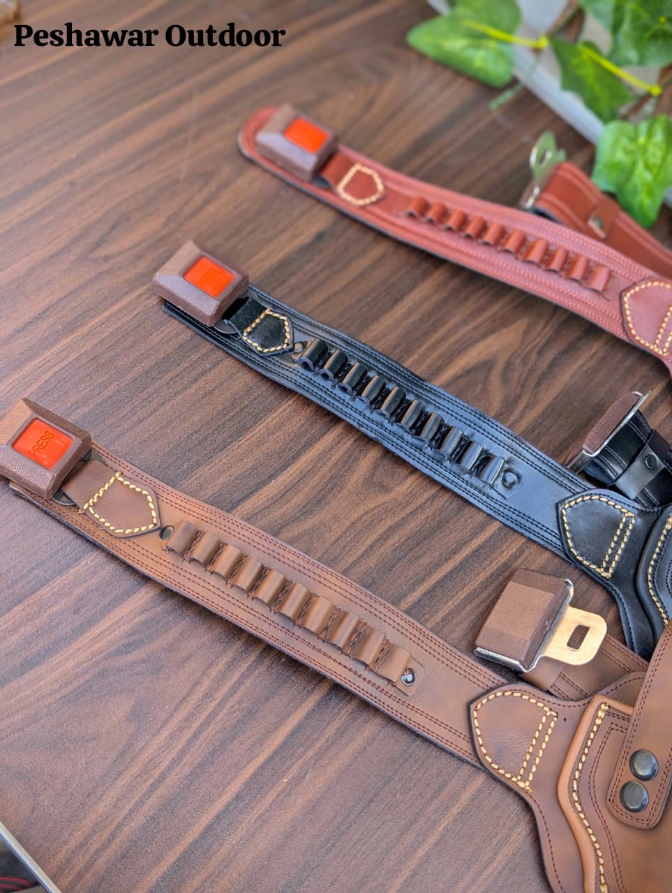 Handmade Leather Belly Belt Holster | Holds 1 Pstl + 2 Mags & 10 Bullets