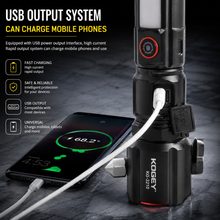 Premium Rechargeable LED Torch Light – 6-hour backup | Powerbank |1KM Range