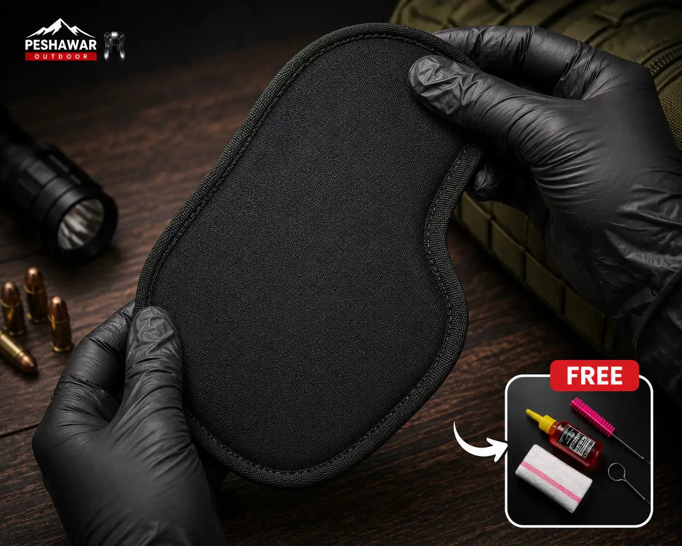 Universal Premium Concealed Pistol Holster + FREE Gun Cleaning Kit