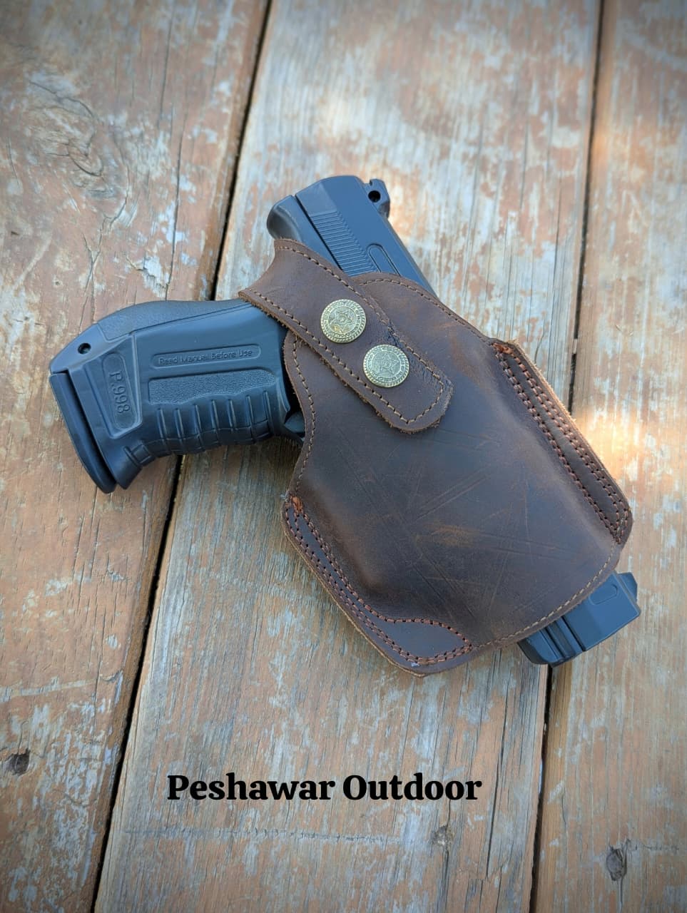 Premium Leather Pouch +  Silicon Grip (2-in-1 Combo)