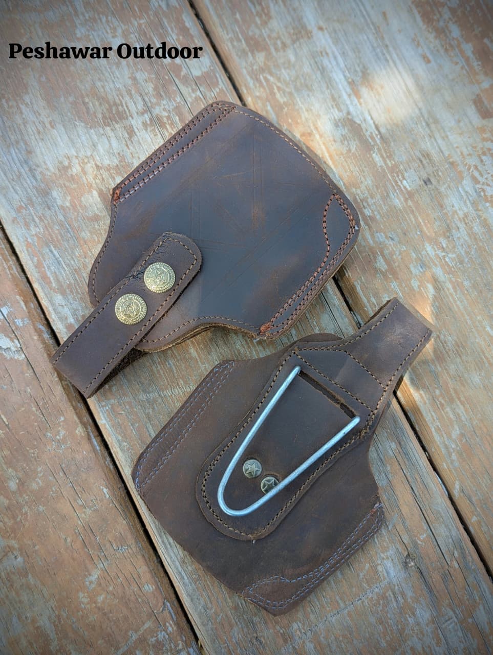 Premium Leather Pouch +  Silicon Grip (2-in-1 Combo)