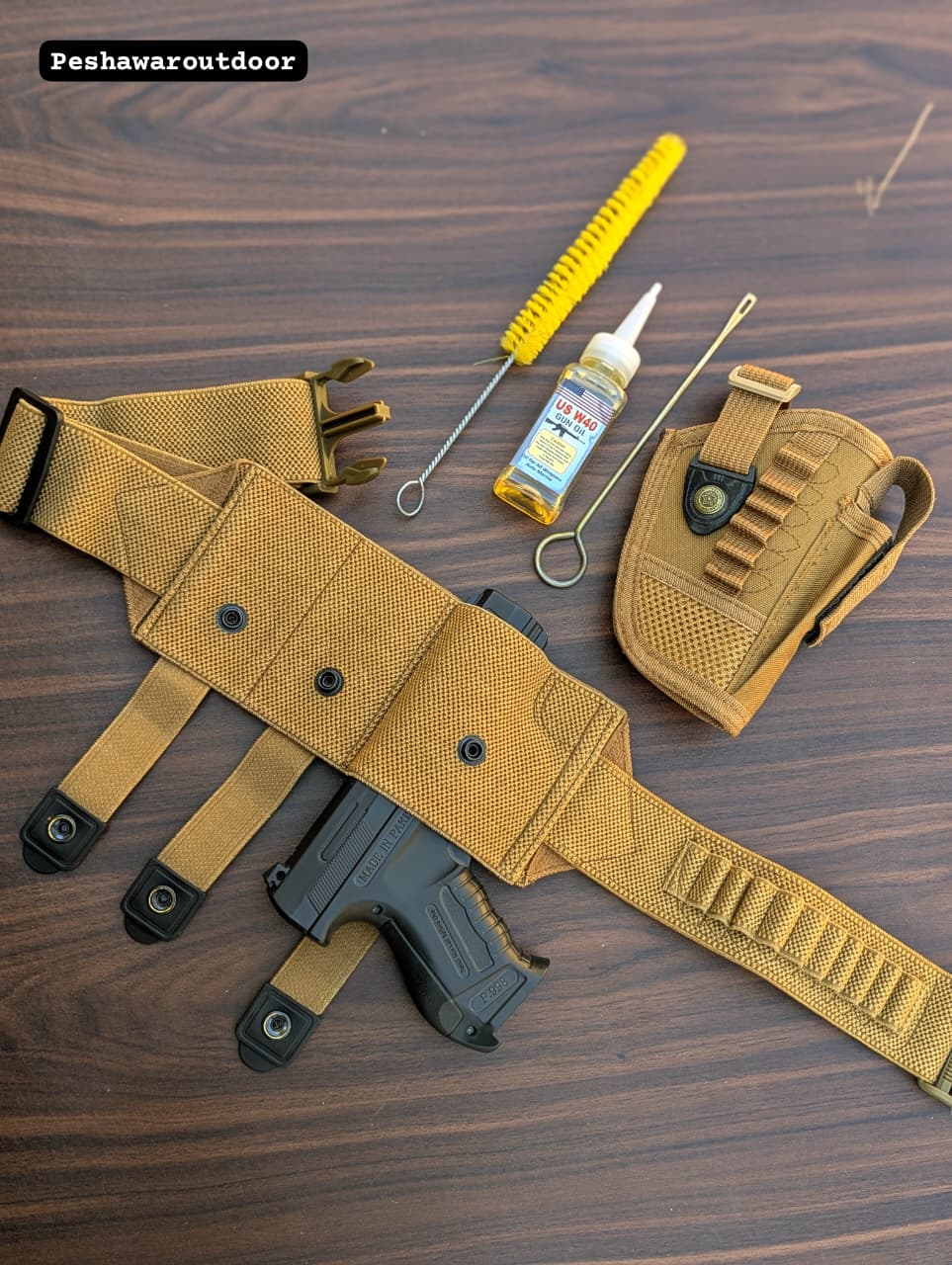 3 in 1 Deal – Belly Belt + Pistol Pouch + Cleaning Kit
