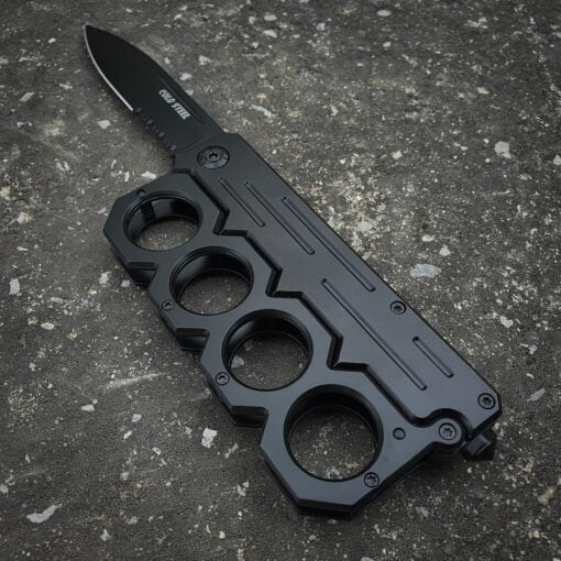 Folding Knuckle Knife – Four-Finger Handle with Folding Blade