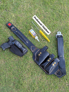 Premium Handmade Leather Belly Belt Holster with Pouch + Free Cleaning Kit