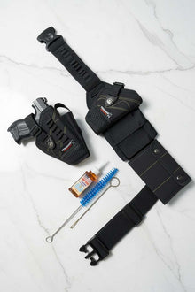 Premium Elastic Tactical Belt Set – Pouch with Magz, Detachable Pocket & Cleaning Kit