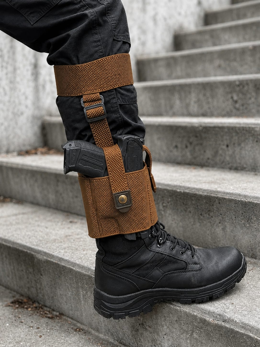 Elastic Ankle Holster with Mag Pouch | Lightweight Concealed Carry