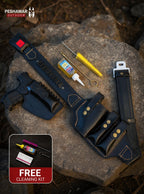 Premium Handmade Leather Belly Belt Holster with Pouch + Free Cleaning Kit