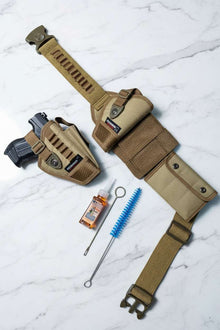 Premium Elastic Tactical Belt Set – Pouch with Magz, Detachable Pocket & Cleaning Kit